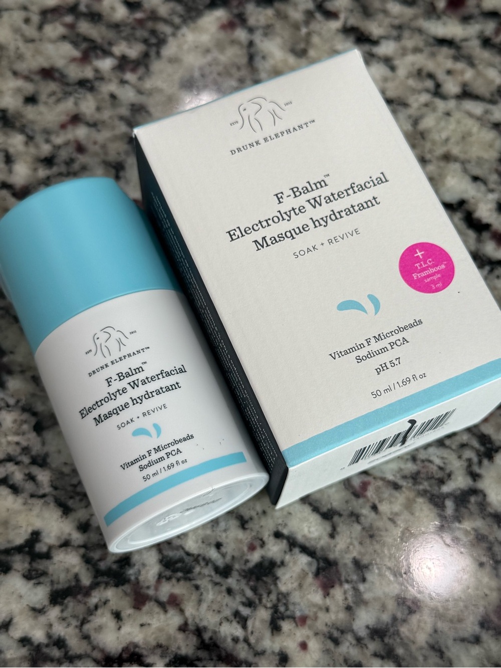 Drunk Elephant F-Balm Electrolyte Waterfacial Masque New in box!